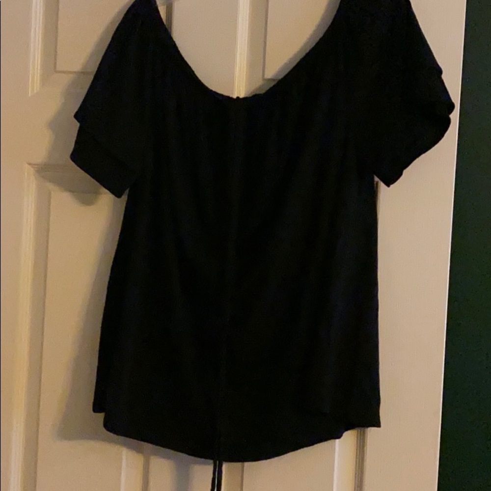 Black off shoulder tee, Lane Bryant, 18/20